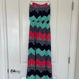 Three Pink Hearts Maxi Dress by Trixxie